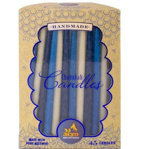 Beeswax Chanukah Candles Blue 45 Count