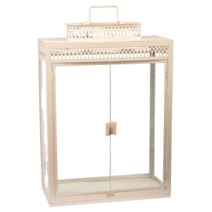 Menorah Glass Display Box Medium Size Sailor Knot Design Gold 19.75"