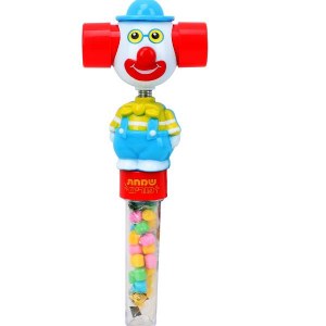 Candy Filled Purim Clown Shaker Noise Maker 7.25"