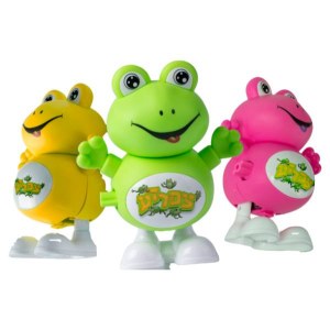 Wind-Up Pesach Frog Toy Assorted Colors Single Piece 4"