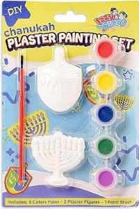 Chanukah Plaster Painting Set Menorah and Dreidel Molds