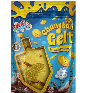 Chanukah Gelt Milk Chocolate Coins Chalav Yisroel 50 Pack