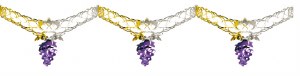 Garland 5" 6 Section Gold & Silver Purple Grape #13