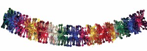 Garland 6" Multicolored Foil 36 Section Sukkah Decoration