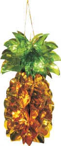 Pineapple Foil Gold Medium 12" Sukkah Decoration #26