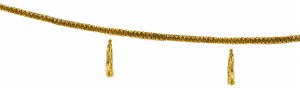 Heavy Tinsel Chain with Tassle Gold Color Sukkah Decoration