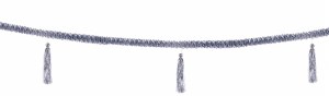 Heavy Tinsel Chain with Tassle Silver Color Sukkah Decoration