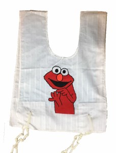 Cotton Tzitzis with Silk Screened Red Furry Character Design Size 2