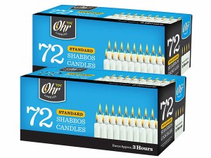 Standard Shabbos Candles 3 Hour Burntime  2 Pack