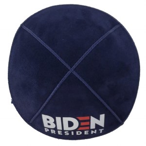 Yarmulke Biden President Logo Suede Navy Large Size