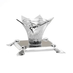 Silverplated Salt Holder Dish Lily Design