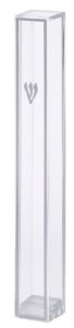 Plastic Mezuzah Case Slim Rectangle Clear with Silver Shin Accent Thin Border 12cm