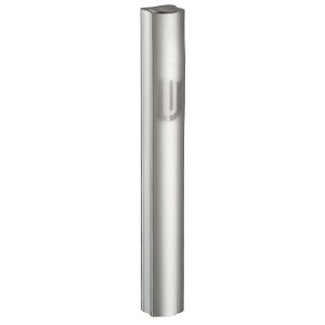 Aluminum Mezuzah Case Dotted Design Shin Accent Matte Silver 12cm
