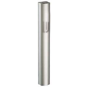 Aluminum Mezuzah Case Silver Semi Round Design with Silver Shin 15cm