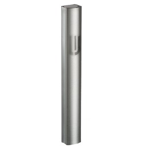 Aluminum Mezuzah Case Dotted Design Shin Accent Gray 12cm