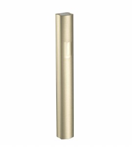 Aluminum Mezuzah Case Dotted Design Shin Accent Gold 12cm