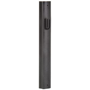 Aluminum Mezuzah Case Matte Black Printed Black Shin 15cm