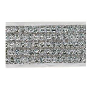 Atara Set with Stones Diamond Double Row Pattern Design 3.5" x 36"