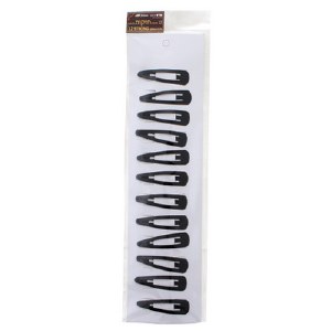 Strong Black Colored Yarmulka Clips 12 Pack