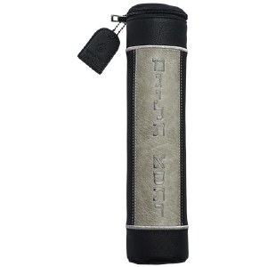 Faux Leather Megillah Holder Vertical Stripe Design Brown 12"