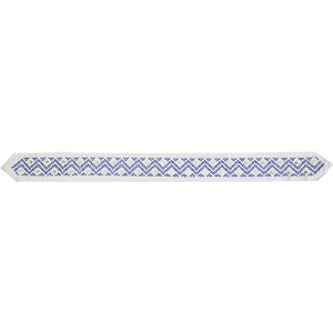 Atarah Blue Colored Stones Jagged Double Line Design 3.5"