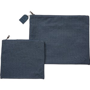 Tallis and Tefillin Bag Set Faux Leather Gray Burlap Design
