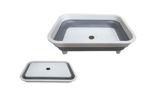 Plastic Sink Insert Collapsible Small Size White 13" x 22"