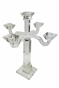 Crystal Candelabra 5 Branch 17"