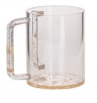 Washing Cup Lucite Gold Colored Flakes