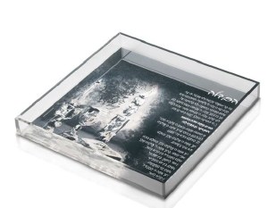 Lucite Havdalah Hand Painted Artwork Plate Ashkenaz Black 10"