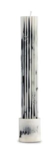 Havdalah Candle Ribbed Design Marble 11"