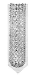 Atara Gefluchtene Silver Metallic Wire Embroidered Chain Design 4.5"