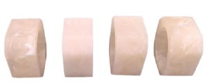 Resin Napkin Rings 4 Pack Rose Haven 2"