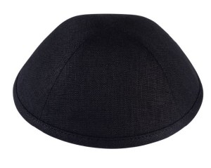iKippah Black Linen Size 19cm