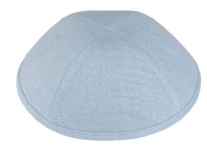 iKippah Light Blue Linen Size 2