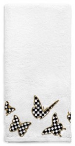 Hand Towel Onyx Design Butterflies 13.5" x 30"