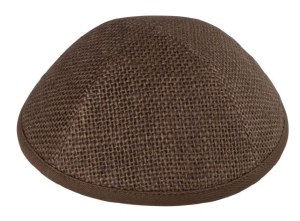 iKippah Brown Burlap Size 4