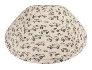iKippah Car Sketches Cream Black Size 2