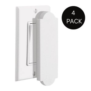 Flat Decora Magnet Switch Cover White 4 Pack