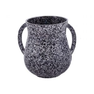 Yair Emanuel Metal Wash Cup Small Size Marble Design Black