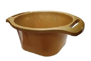 Plastic Wash Bowl with Handles Gold