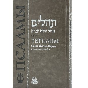 Tehillim Ohel Yosef Yitzchok Hebrew Russian Chazan Edition Deluxe Cover Silver Gilding Gray [Hardcover]