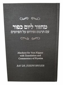 Breuer Yom Kippur Machzor Hebrew English Full Size Gray Ashkenaz [Hardcover]
