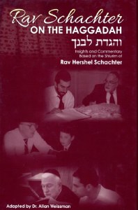Rav Schachter On The Haggadah [Hardcover]