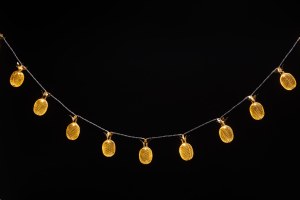 String of Pineapples with LED Lights Sukkah Decoration