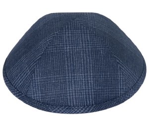 iKippah Blue on Blue Plaid Size 5