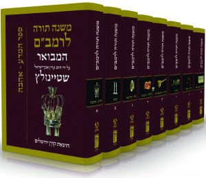 Rambam Mishnah Torah with Commentary by Rabbi Adin Steinsaltz 8 Volume Set [Hardcover]