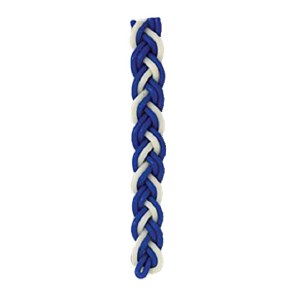 Beeswax Havdalah Candle Flat Blue and White