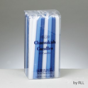 Deluxe Blue White Chanukah Candles 45 Count