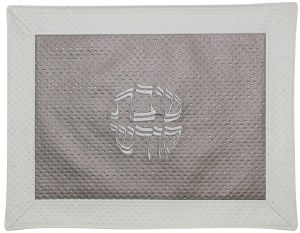 Challah Cover Vinyl Gray and White Dotted Pattern